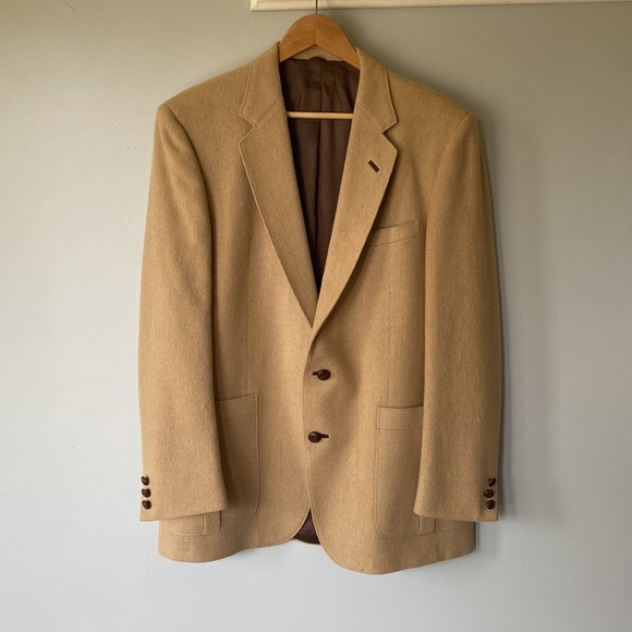 Vintage Jackets & Blazers - Vintage neutral tan Rubin camel hair oversized blazer